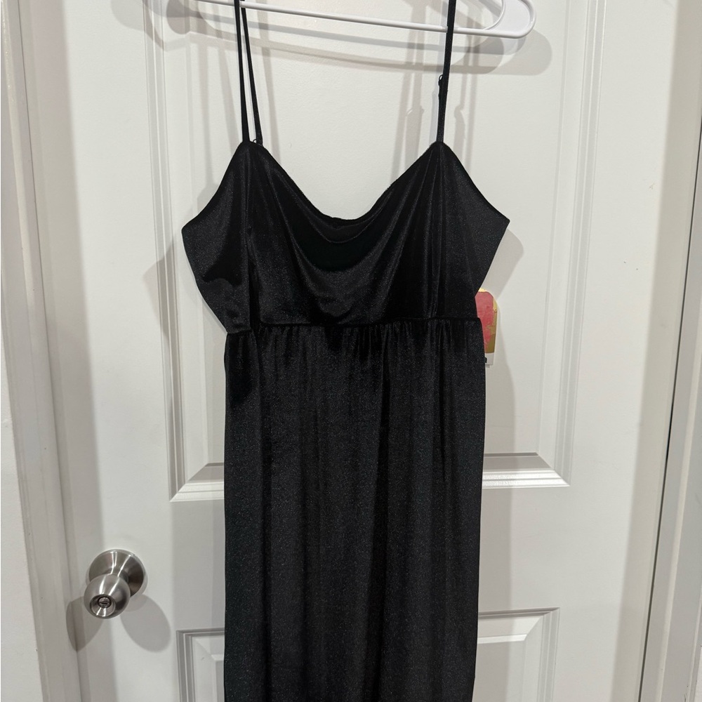 ARULA Black Spaghetti Strap Dress